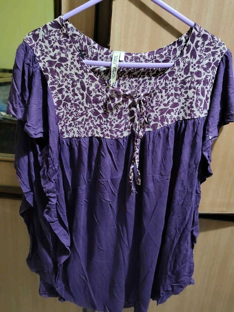 Purple Floral Top