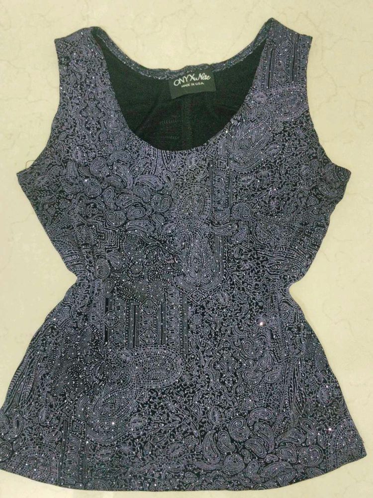 Sparkly Paisley Pattern Blouse
