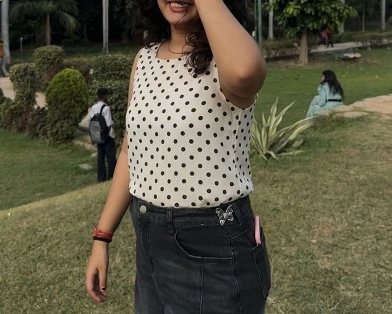 Chic Polka Dot Sleeveless Top