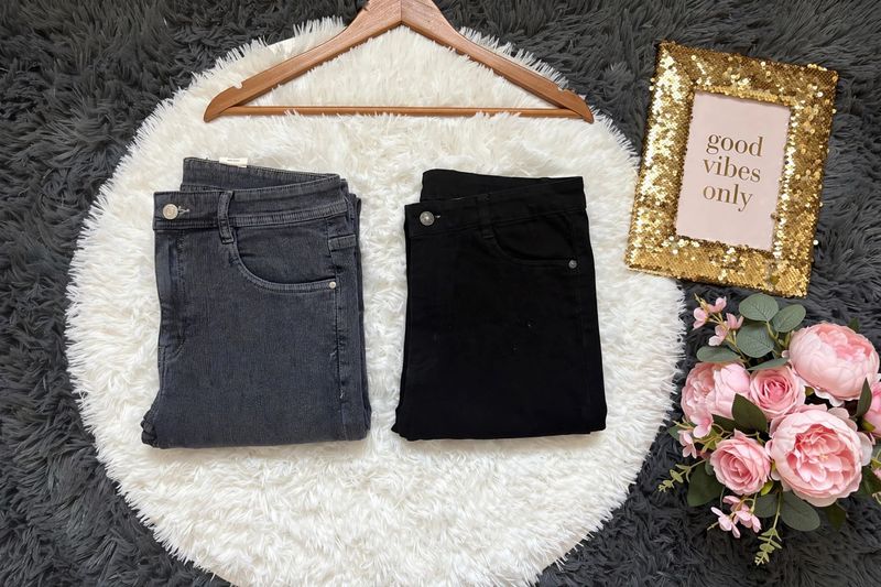COMBO of Classic Black &amp; Grey TornJeans (2 Pairs)