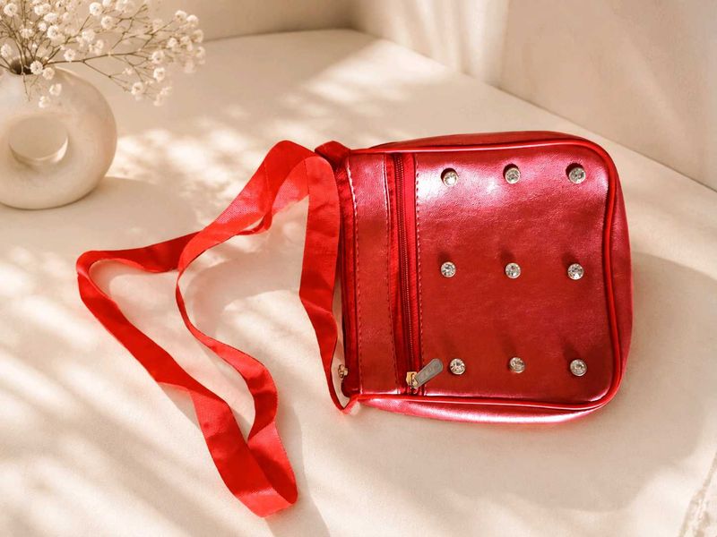 Sparkling Red Crossbody Bag
