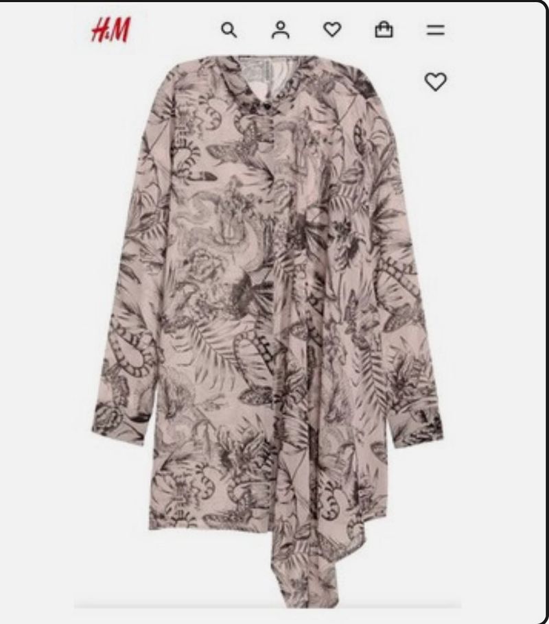 H&amp;M Abstract Print Long Sleeve Top