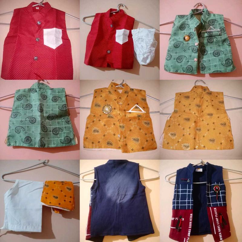 Boys' Ethnic Vest Set Combo