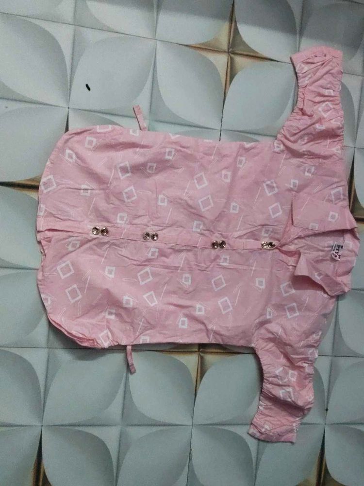 Pretty Pink Printed Blouse