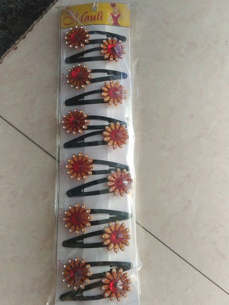 Cute Flower Hair Clips ( 2 packet )