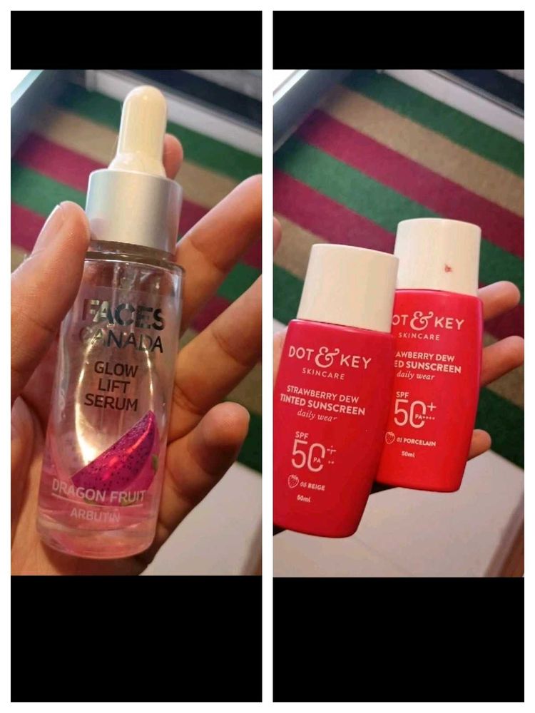 🍓 Dot &amp; Key Sunscreens + Faces Canada Glow Serum!