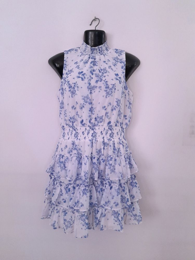 Blue Printed Dress (Women's)
