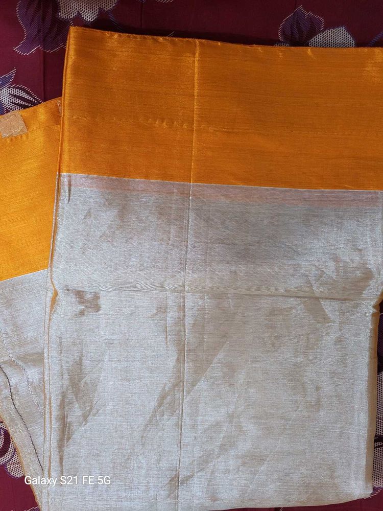 Orange Colour Tissue Saree