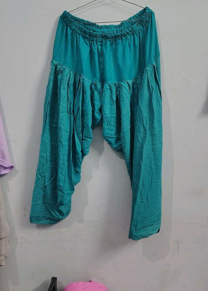 sea green cotton used salwar women pant
