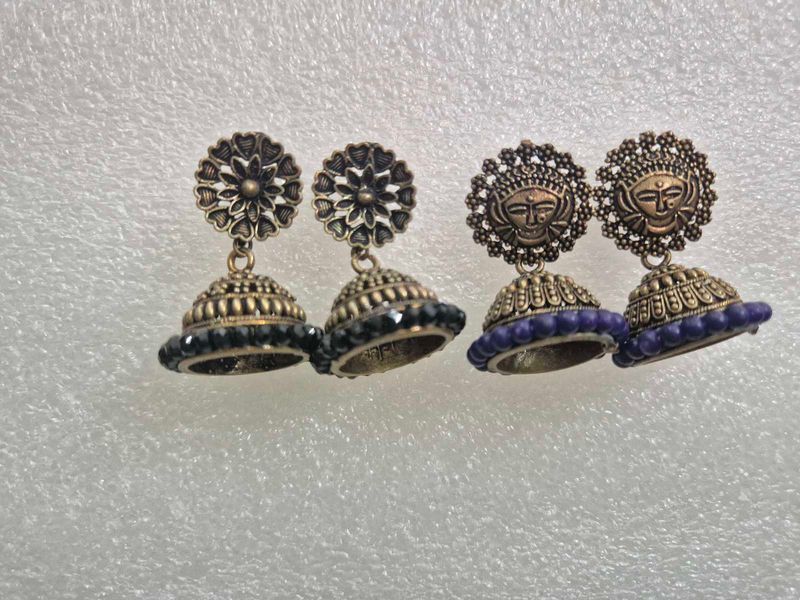 Oxidized Jhumka Earrings - CUSTOMIZED