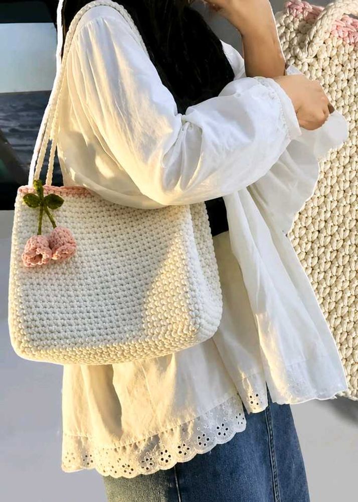 Cute Crochet Cherry Shoulder Bag