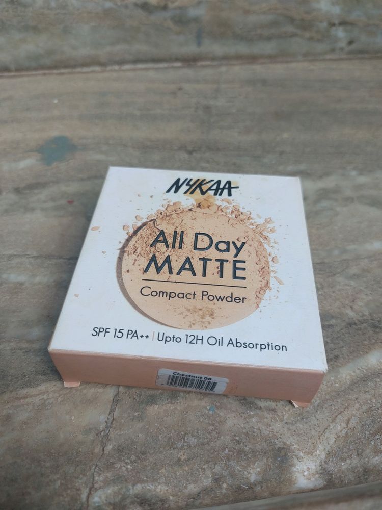 Combo Of Nykaa All Day Matte Compact powder, Makeup Revolution London Blush &amp; A FREEBIE Plum Body Loving Smokin' Vanilla Body Mist 5ml.