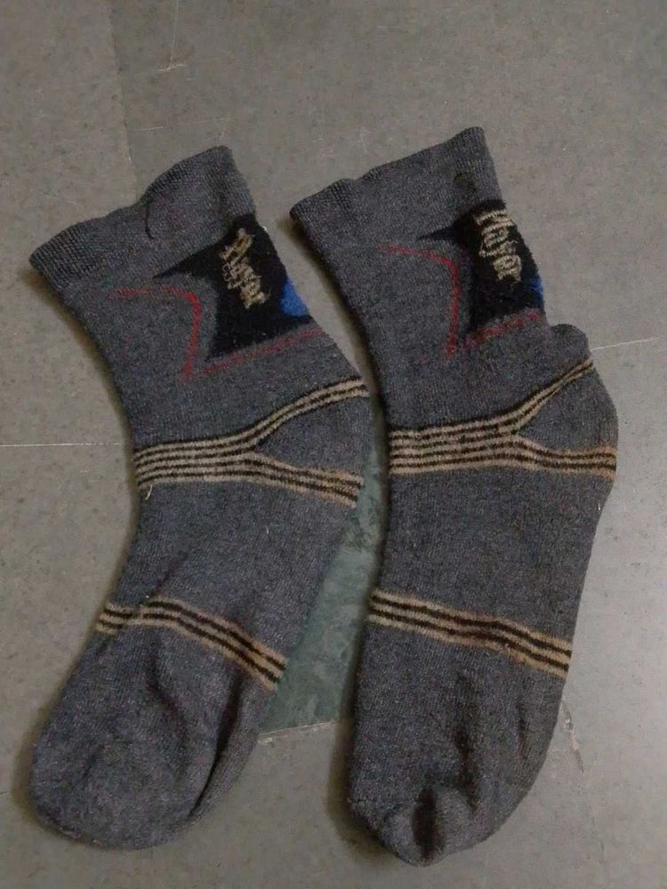 Grey Striped Socks
