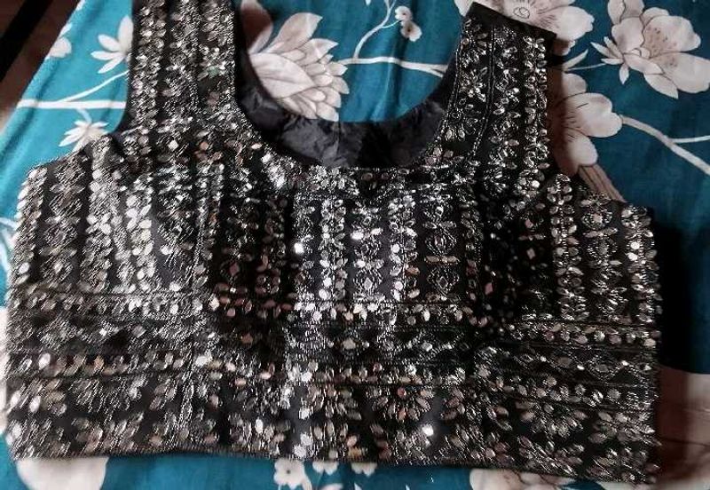 Designer Embellished Black Blouse