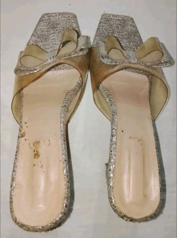 Sparkly Bow Sandals