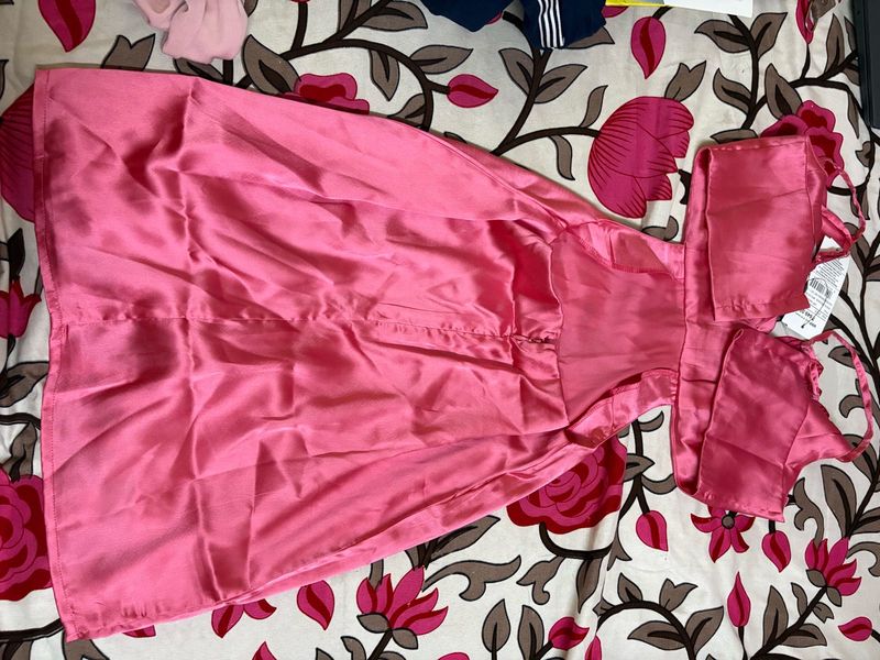 Pretty Pink Satin Dress