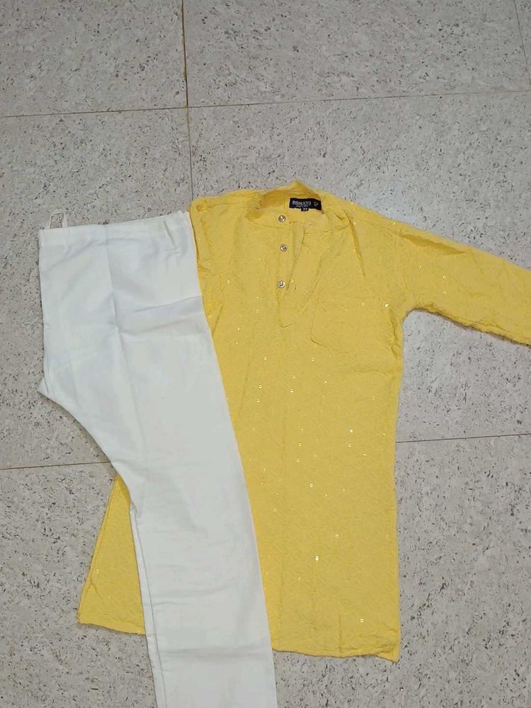 Yellow Kurta Pajama Set