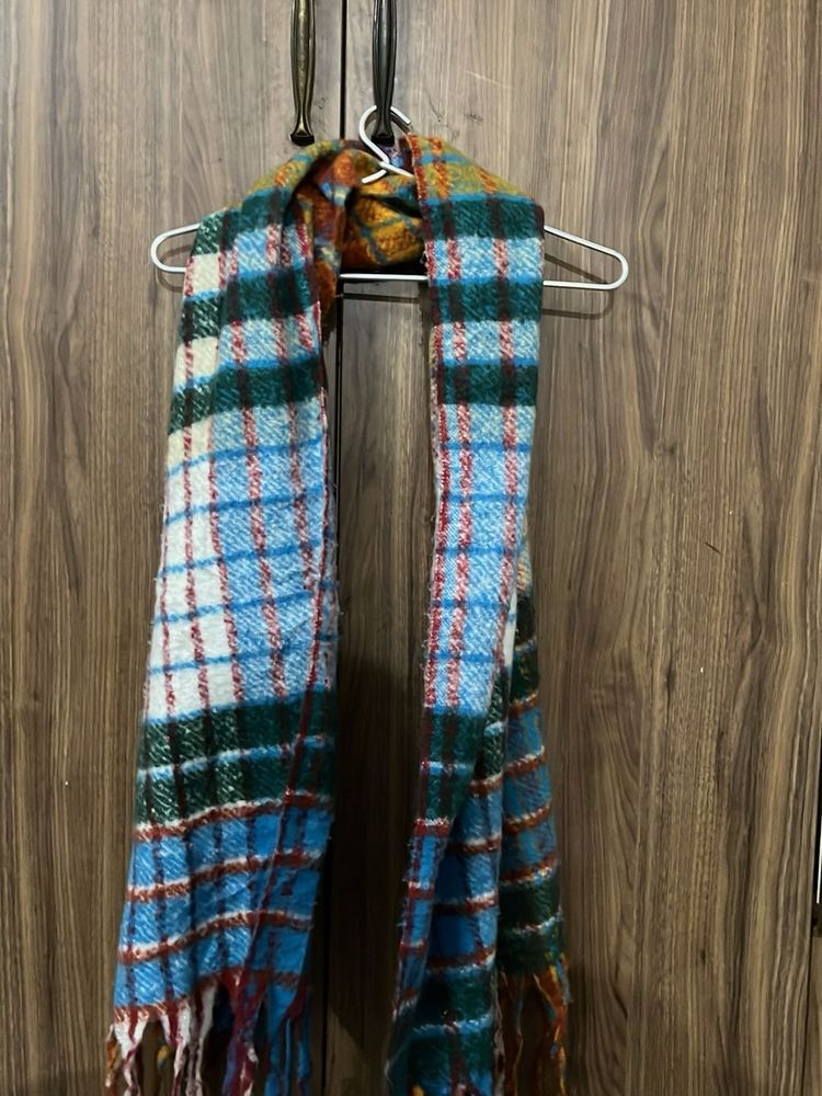 Chunky Pinterest Colorful Plaid Scarf