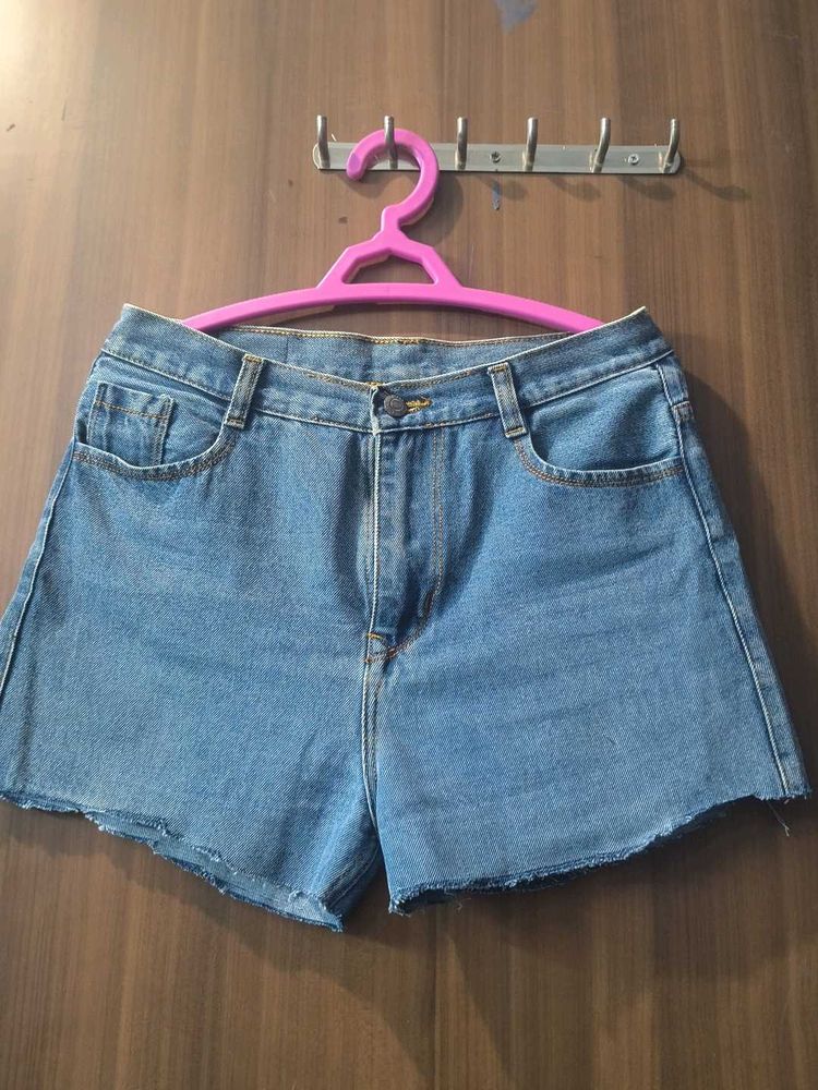 Classic Blue Denim Shorts