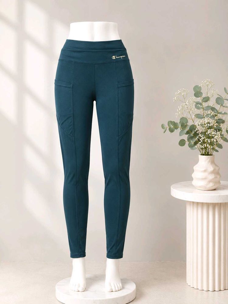 Champion Teal Cargo Leggings