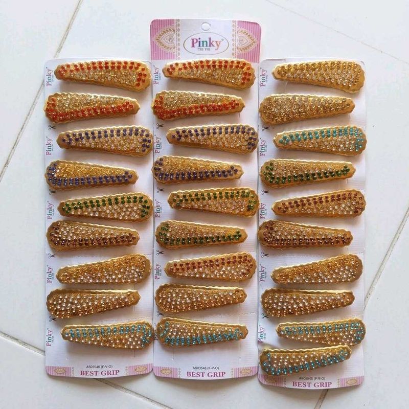 Sparkling Rhinestone saree Clips