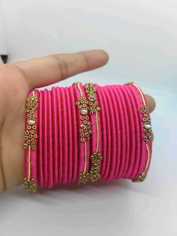 Silk Thread Bangles Set 🥰
