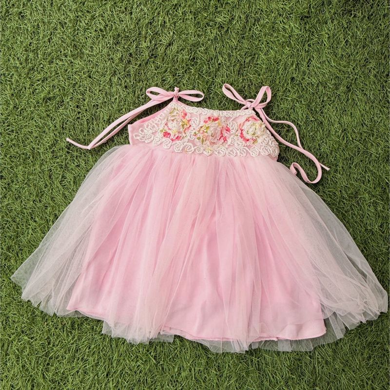 Adorable Pink Tulle Baby Dress