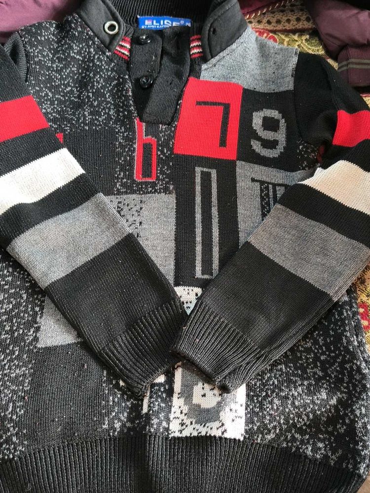 Boys Patterned Knit Sweater