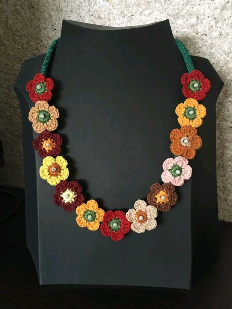 Floral Crochet Necklace