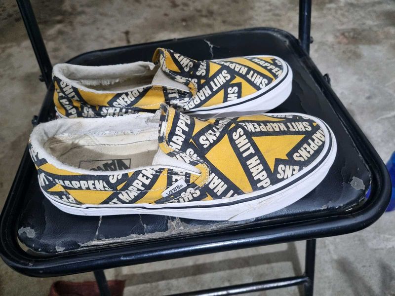 Authentic  Slip-On "s*it Happens" Shoes
