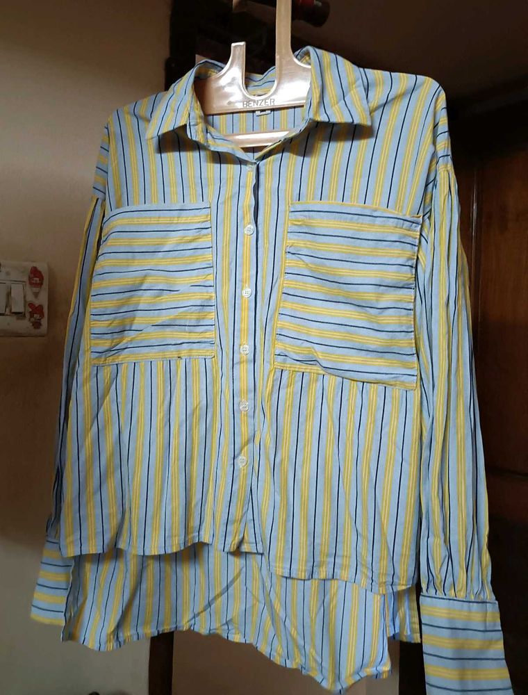 Chic Striped Button-Up Shirt