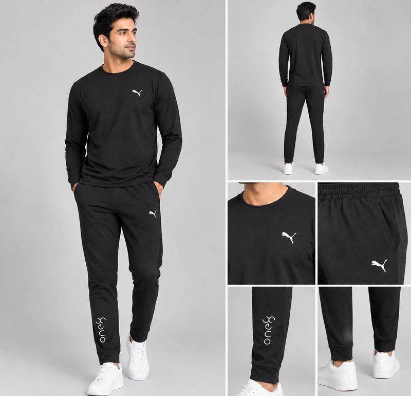 Puma Black Trackpant/ Sweatpants
