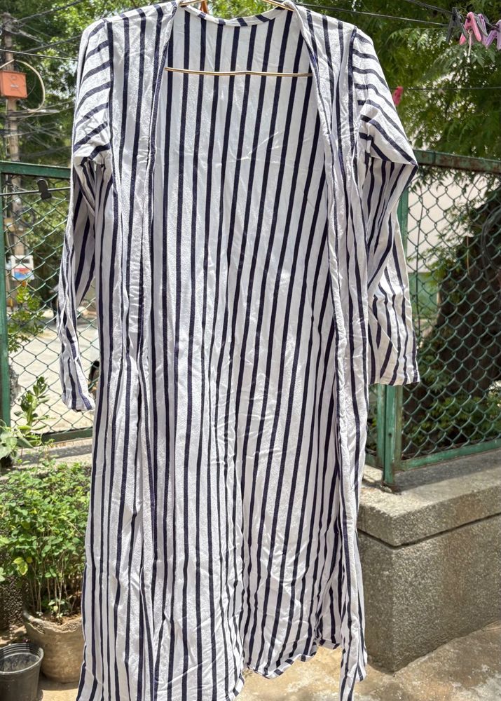 Striped Long Shrug for Women