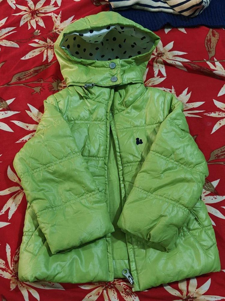 Lime Green Puffer Coat