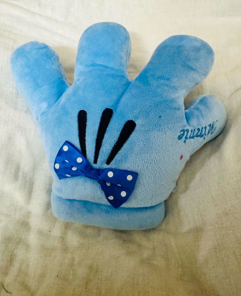 Blue Minnie Mouse Plush Hand Pillow