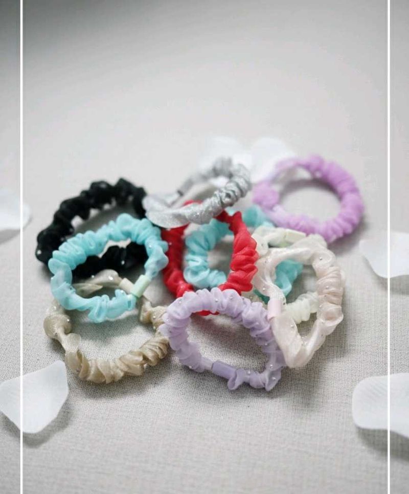 Pack Of 10 Stylish Scrunchie Set