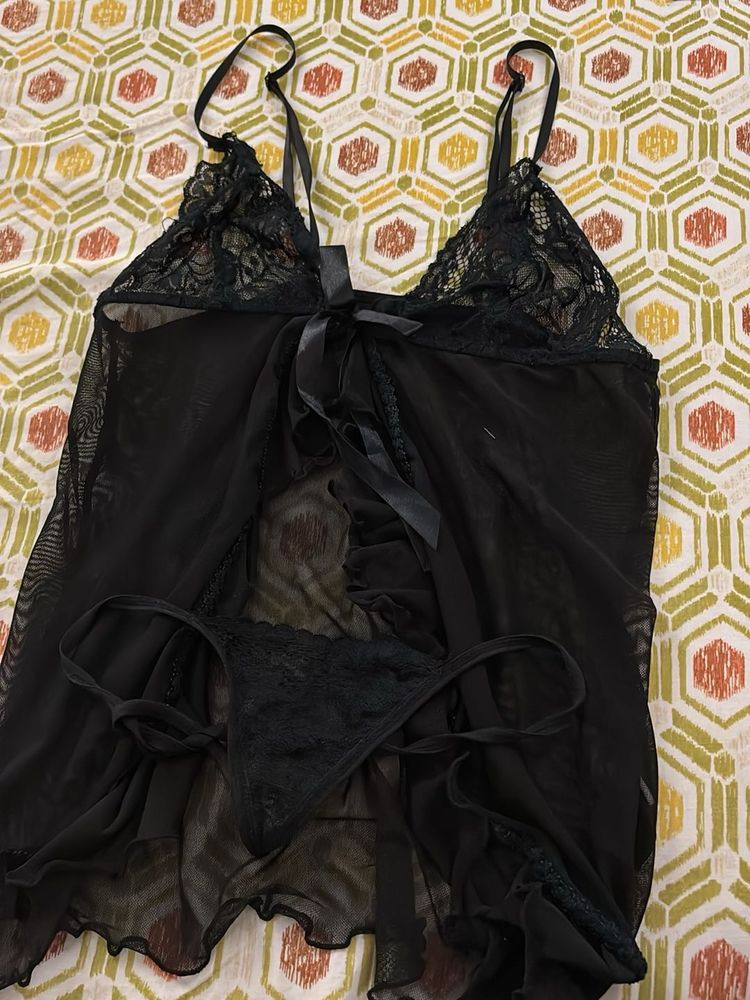 Lace Babydoll Lingerie Set