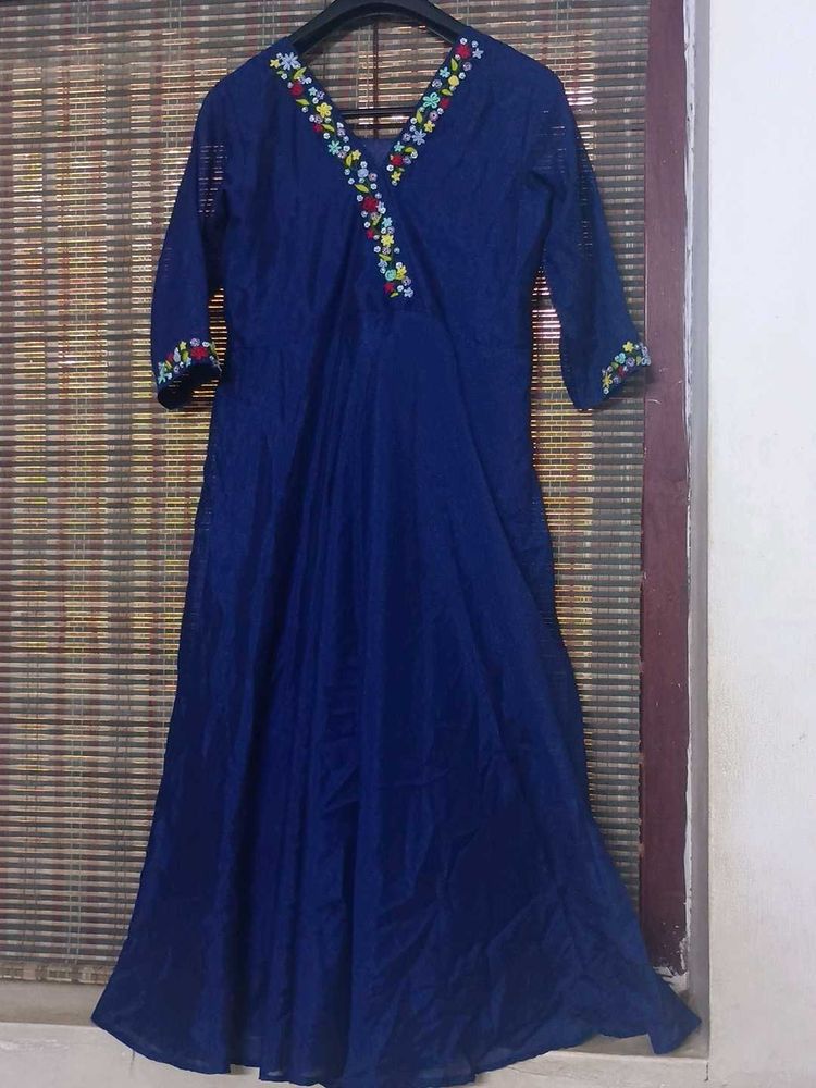 Beautiful Blue Embroidered Kurta