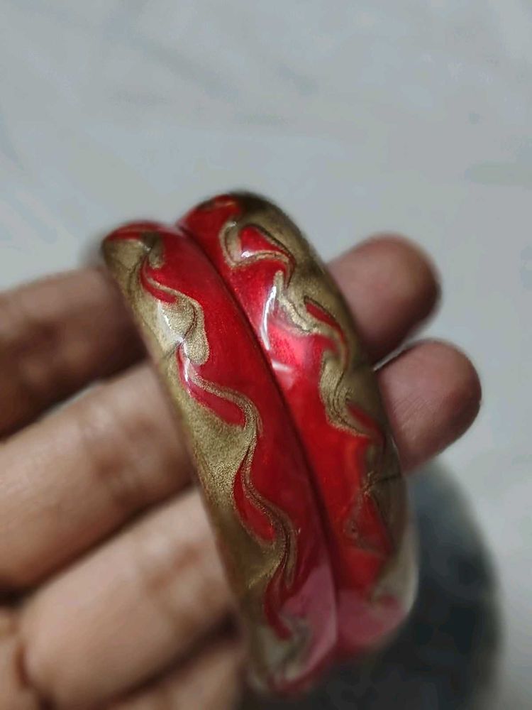 Red &amp; Gold Bangles