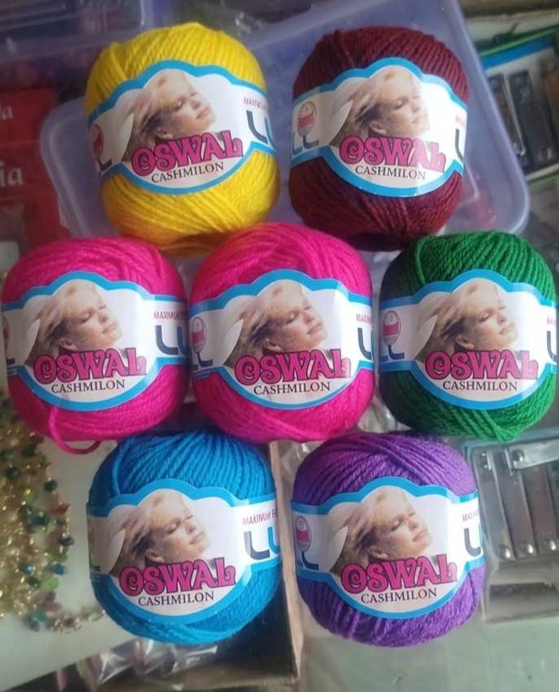 Oswal Cashmilon Yarn - Assorted Colors pack of 10
