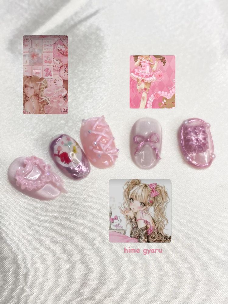 Cute Pink Nail Art Set