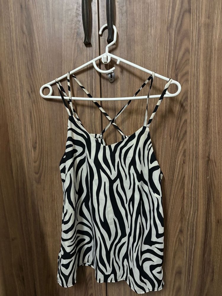 Zebra Print Camisole Top