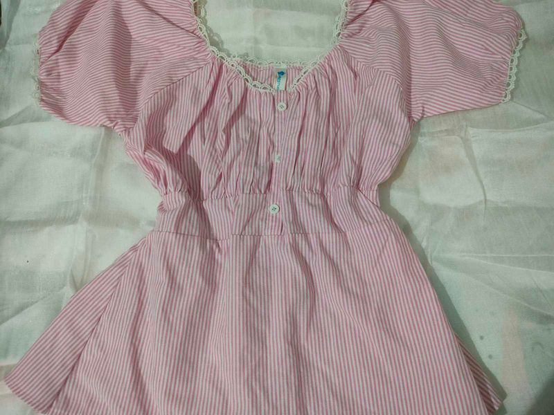 Pink Striped Dress
