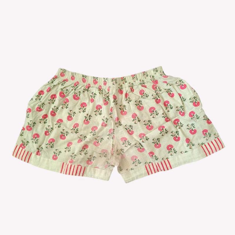 Women's Floral Print Cotton Shorts
