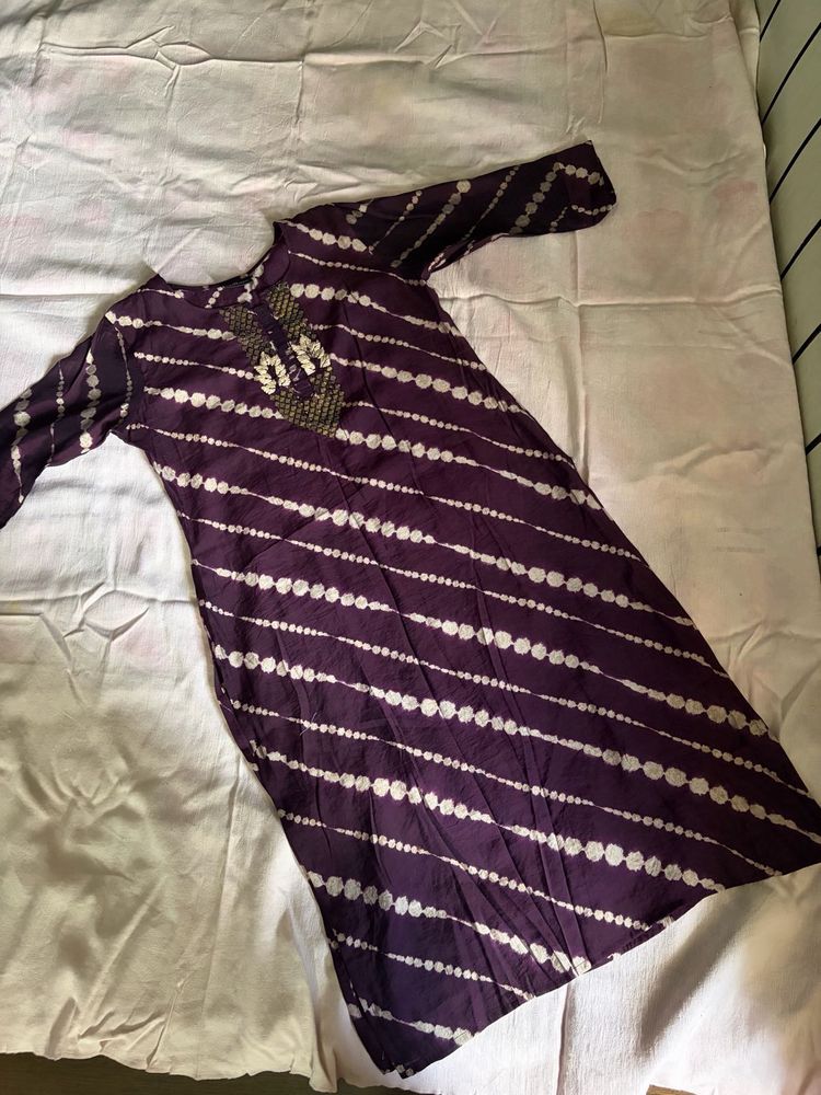 Purple Tie-Dye Kurta