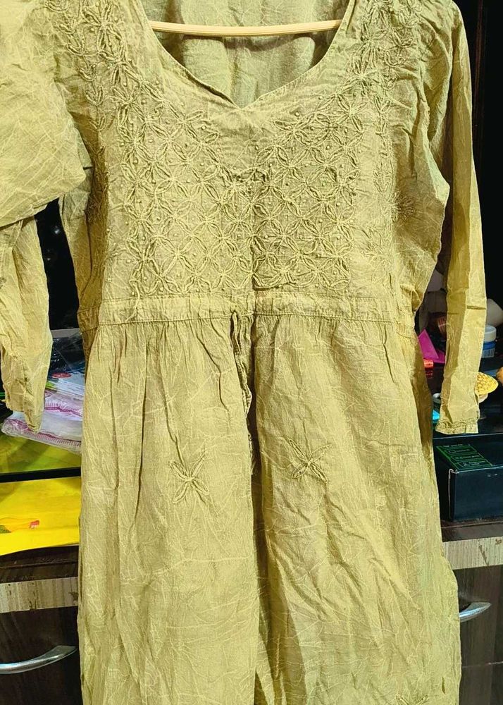 Embroidered Cotton Kurta