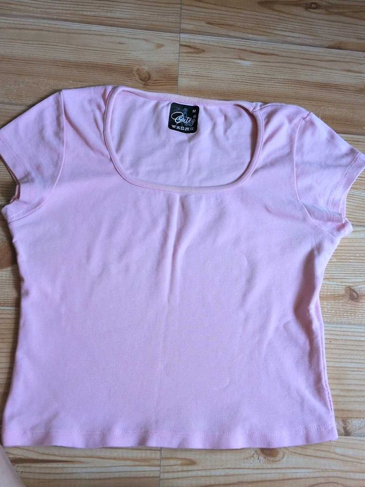 Cute Pink Short-Sleeve Top