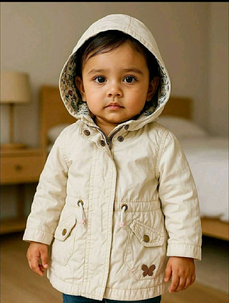 H&amp;M Floral-Lined Hooded Jacket for Kids
