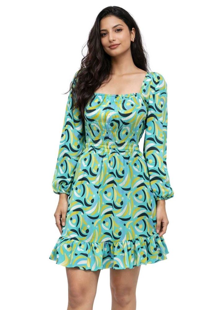 Retro Print Mini Dress