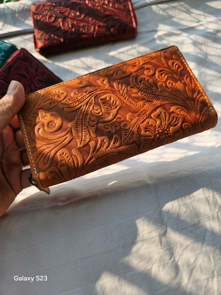 Embossed Leather Wallet
